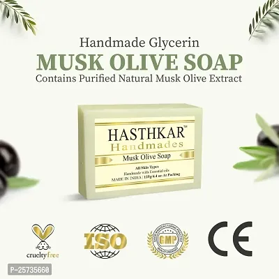 Hasthkar Handmades Glycerine Natural Soap Bathing Bar, For Skin Moisturisation, Ideal For All Skin Types 125gm Men-thumb5