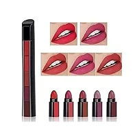 Fabulous 5in1 Matte Finish Lipsticks for Women, Red Edition Shades may Slightly Vary-thumb1