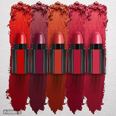 Fabulous 5in1 Matte Finish Lipsticks for Women, Red Edition Shades may Slightly Vary-thumb3