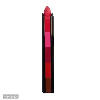 5-in-1 Lipstick Red Edition Five Shades In One Long Lasting Matte Finish Non Drying Formula with Intense Color Payoff Compact  Easy to Use-thumb0