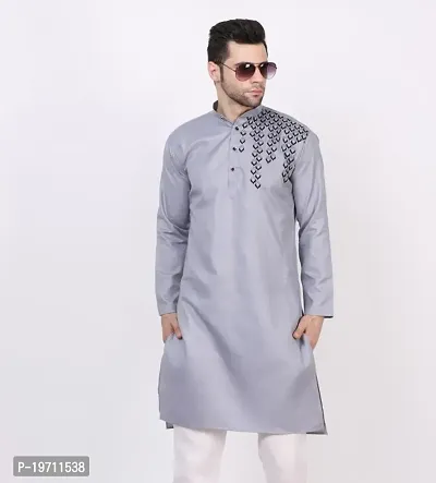 MEN EMBRIODERED/ PRINTED KURTA FOR MEN-thumb2