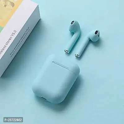 Stylish Blue In-ear Bluetooth Wireless Headphones With Microphone-thumb0