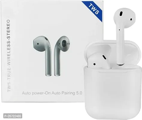 Stylish White In-ear Bluetooth Wireless Headphones With Microphone-thumb0