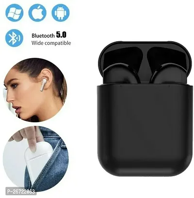 Stylish Black In-ear Bluetooth Wireless Headphones With Microphone-thumb0