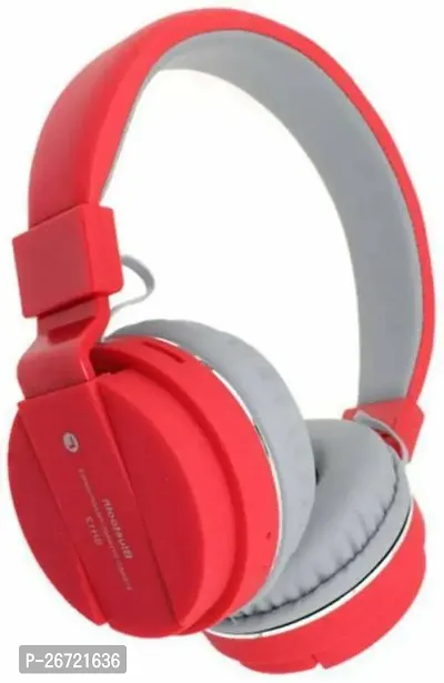 Stylish Red On-ear  Over-ear Bluetooth Wireless Headsets With Microphone