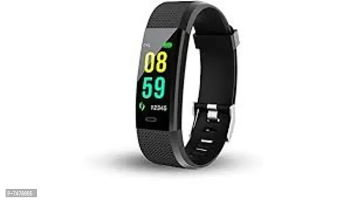 D115 Bluetooth Fitness Band Smart Watch Tracker with Heart Rate Sensor Activity Tracker Waterproof Body Functions Like Steps and Calorie Counter, Blood Pressure, OLED Touchscreen-thumb0