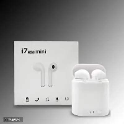 White I7 TWSA Bluetooth Wireless Headset Earphone headphone-thumb0