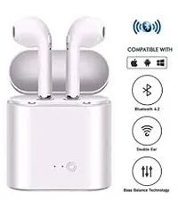 White I7 TWSA Bluetooth Wireless Headset Earphone headphone-thumb1