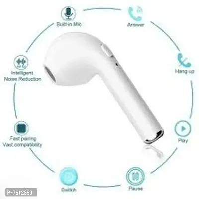White I7 TWSA Bluetooth Wireless Headset Earphone headphone-thumb3