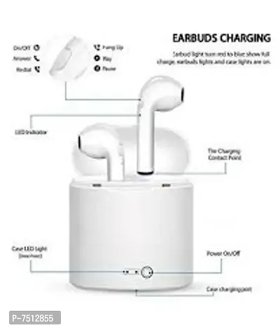 White I7 ER TWS Bluetooth Wireless Headset Earphone headphone-thumb4