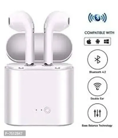 I7 TWS Bluetooth Wireless Headset Earphone headphone White-thumb2
