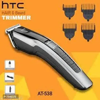 HTC AT-538 Head, Body  Beard Trimmer For Men Body Hair Trimmer For Men, 90 Mins Run Time | Lithium-ion Battery, Cordless, Stainless Steel Blade | Trimmer Men-thumb0