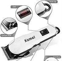 Kemei 809A Professional cordless Hair Clipper with LED Display, Stainless steel Blades, USB Charging cable, 4 Guide Comb, Taper Lever Adjustments Runtime: 200 mins Built-in Precise Lengths-thumb1