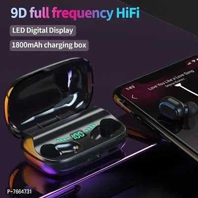 LED Display TWS TG11 Touch Wireless Earbuds with Power Bank Case  Immersive Sound, BT 5.1 Wireless Headphone Clear Sound Bass Pedometer, Sleep Monitor Full Frequency HiFi Sound Bluetooth Headphone-thumb0