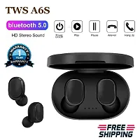 A6S MINI TWS TRUE WIRELESS EARPHONE 16 Hours Long Time Battery Life High Feature Long Voice Calling Earbuds Bluetooth Headset Low Price Headphone Pure Bass Best Sound Quality Earbuds-thumb1