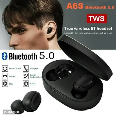 A6S Stereo Earbuds TWS Airdots Wireless Headset Bluetooth 5.0 Earphone multi-function buttons allow calls  music control Bluetooth Headset-thumb3