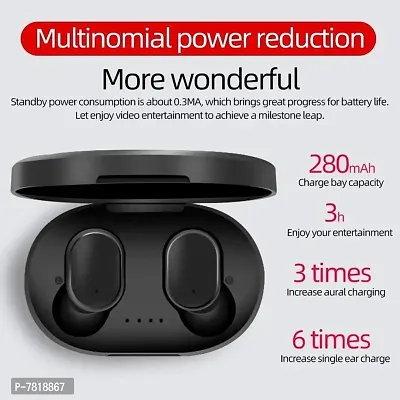 A6S MINI TWS TRUE WIRELESS EARPHONE 16 Hours Long Time Battery Life High Feature Long Voice Calling Earbuds Bluetooth Headset Low Price Headphone Pure Bass Best Sound Quality Earbuds