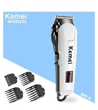 Kemei 809A Professional cordless Hair Clipper with LED Display, Stainless steel Blades, USB Charging cable, 4 Guide Comb, Taper Lever Adjustments Runtime: 200 mins Built-in Precise Lengths-thumb2