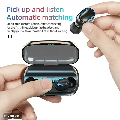 LED Display TWS TG11 Touch Wireless Earbuds with Power Bank Case  Immersive Sound, BT 5.1 Wireless Headphone Clear Sound Bass Pedometer, Sleep Monitor Full Frequency HiFi Sound Bluetooth Headphone-thumb2