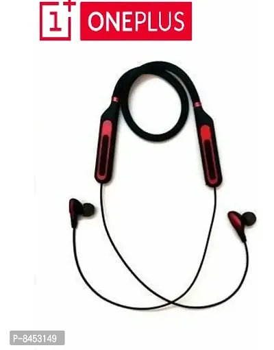 One Plus Bullet Neckband Power Bass Neckband V5 0 Bluetooth Headphone With Mic-thumb0