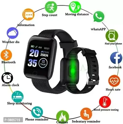 ID116Bluetooth Smart Fitness Band Watch with Heart Rate Activity Tracker, Step and Calorie Counter, Blood Pressure, OLED Touchscreen for Men/Women-thumb4