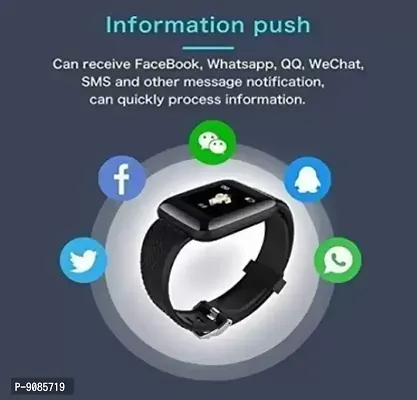 ID116Bluetooth Smart Fitness Band Watch with Heart Rate Activity Tracker, Step and Calorie Counter, Blood Pressure, OLED Touchscreen for Men/Women-thumb2