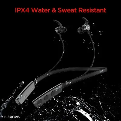 boAt Rockerz 235 V2  Bluetooth Wireless Neckband Earphone with IPX5 Sweat and Water Resistant, (Black)-thumb0