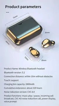 boAt M8 TWS Bluetooth Wireless Earbuds, 2000 mah Power Bank, LED Display Charging Case, BT v5.2 (-Black, In Ear) TWS-thumb1