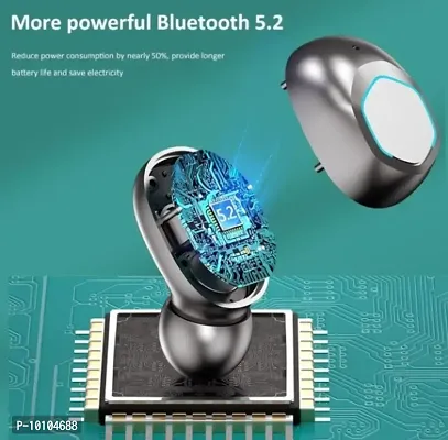 boAt M8 TWS Bluetooth Wireless Earbuds, 2000 mah Power Bank, LED Display Charging Case, BT v5.2 (-Black, In Ear) TWS-thumb5