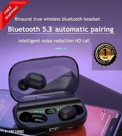 TG11 boAt True Wireless Earbuds with Bluetooth v5.3, HD Mic, 1800 Mah In-built Power Bank (Black, In The Ear)-thumb0