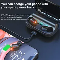 TG11 TWS Bluetooth Wireless Earbuds, 1800 mah Power Bank, LED Display Charging Case, BT v5.3 (Black, In The Ear)-thumb1