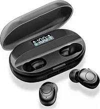 T2 TWS Wireless Bluetooth Headset LED Large Screen Digital Display Touch waterproof black color earbuds-thumb1