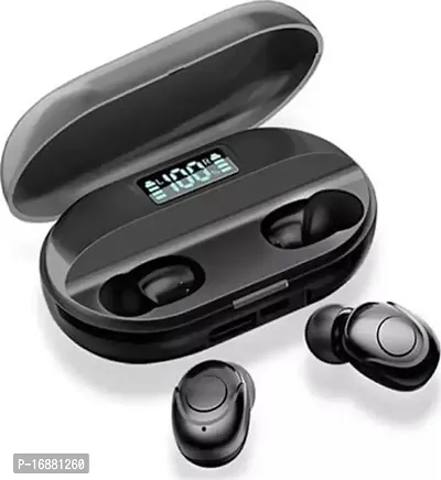 T2 TWS Wireless Bluetooth Headset LED Large Screen Digital Display Touch waterproof black color earbuds-thumb2
