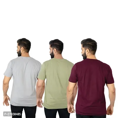 Reliable Cotton Printed Round Neck Tees For Men- Pack Of 3-thumb2