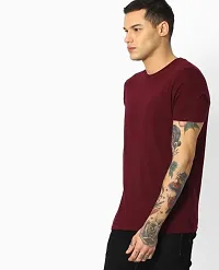 Red Solid Cotton Tees-thumb1