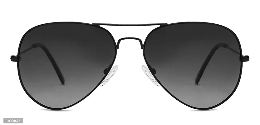 Blinder Black Aviator Sunglasses Full Rim Metal Frame Classic Style 100% UV Protection Eyewear for Men & Women-thumb2
