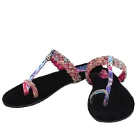 Blinder Pink Womens Fancy Slippers Slipon Flats-thumb2