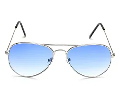 Blinder Sky Blue Aviator Sunglasses Full Rim Metal Frame Classic Style 100% UV Protection Eyewear for Men & Women-thumb1