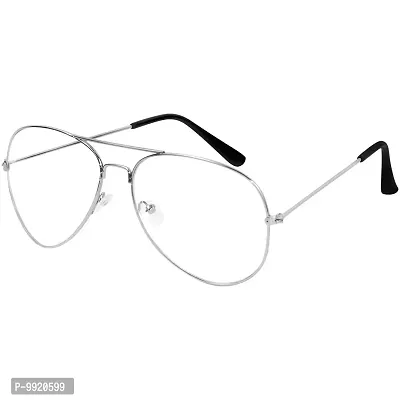 Blinder Transparent Aviator Sunglasses Full Rim Metal Frame Classic Style 100% UV Protection Eyewear for Men & Women-thumb0
