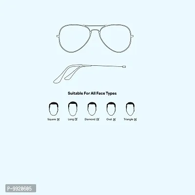 Blinder Black Aviator Sunglasses Full Rim Metal Frame Classic Style 100% UV Protection Eyewear for Men & Women-thumb5