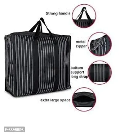 Multi Use Striped Canvas Storage Bag