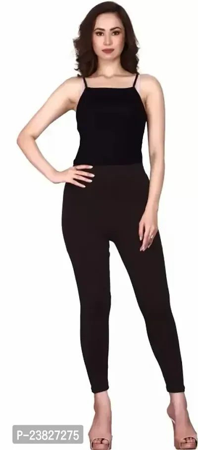 Fabulous  Cotton Blend Solid Leggings For Women-thumb0