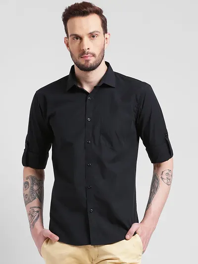 Fab Solid Slim Fit Casual Shirt