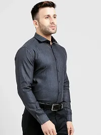 Being Fab Black Cotton Blend Solid Slim Fit Casual Shirt-thumb3