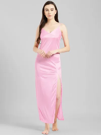 Satin Solid Night Gowns & Robes