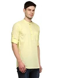 Yellow Solid Stylish Short Length Kurta-thumb1