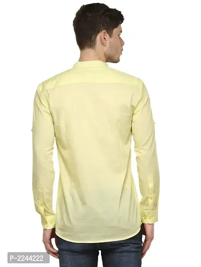 Yellow Solid Stylish Short Length Kurta-thumb3