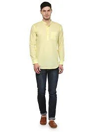 Yellow Solid Stylish Short Length Kurta-thumb3