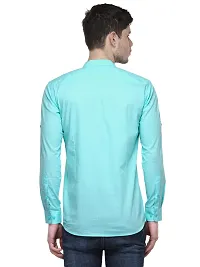 Turquoise Solid Stylish Short Length Kurta-thumb2