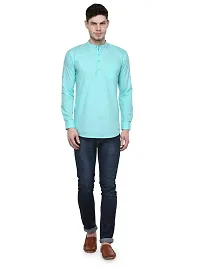 Turquoise Solid Stylish Short Length Kurta-thumb3